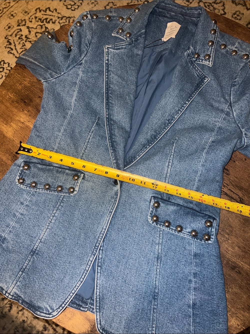 Cinq a Sept Milly Studded Denim Blazer - Picture 12 of 12